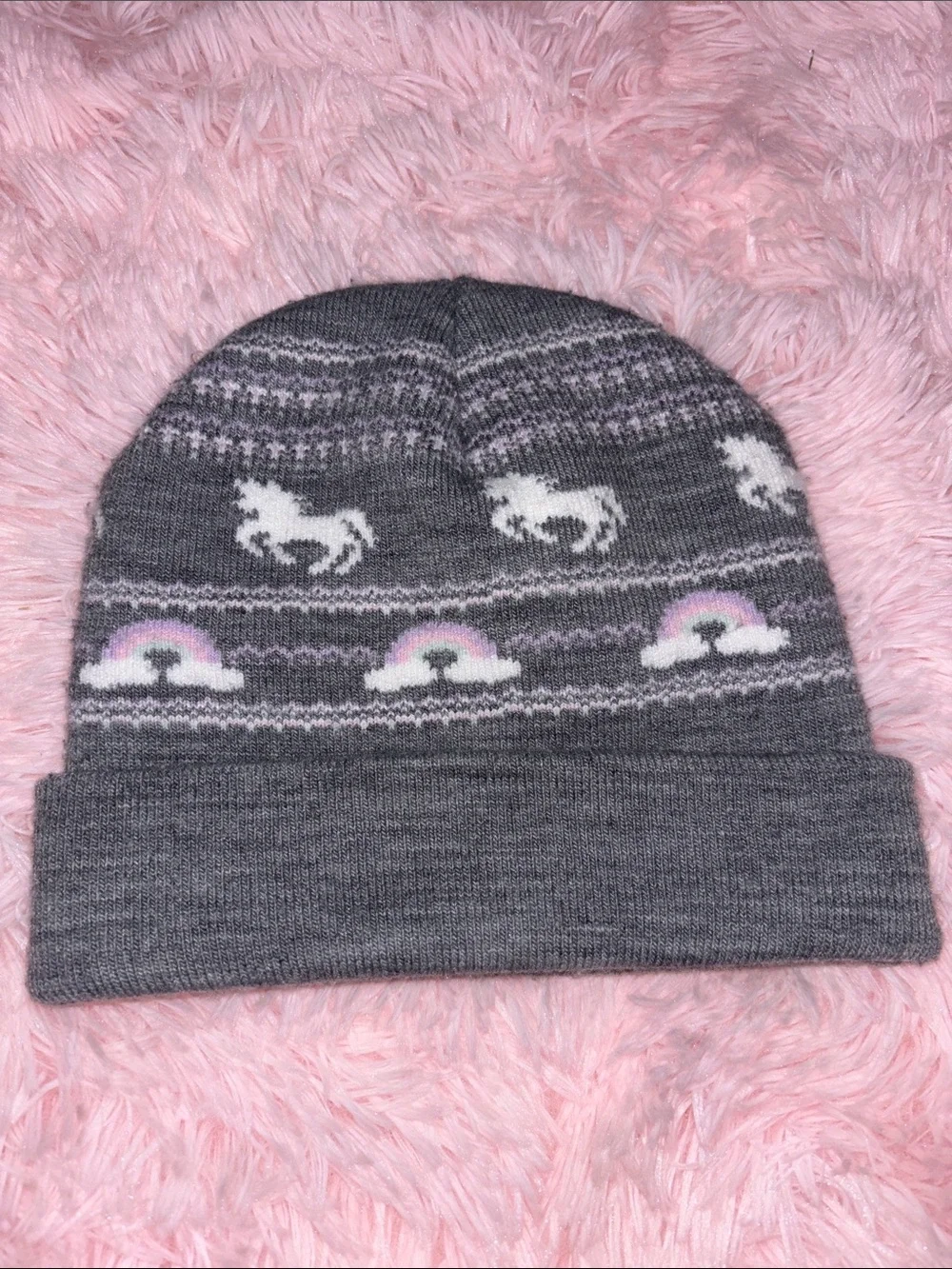 Unicorn & rainbows beanie